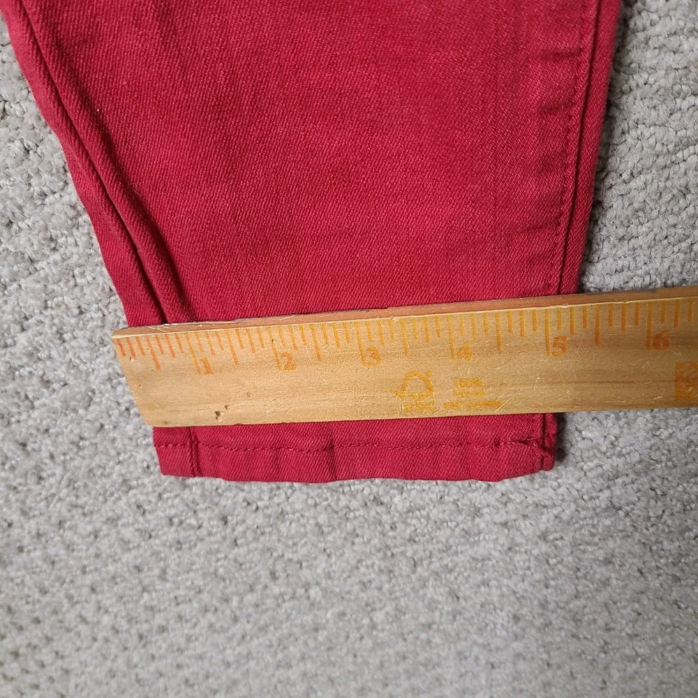 K Jordan Jeans‎ Womens Size 8 Red Skinny Fit Cotton Blend Casual Denim Pants